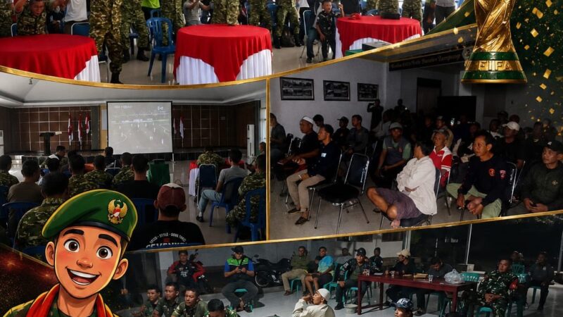 Kodam XXI/Radin Inten Gelar Nobar Kebangsaan Piala Dunia 2026